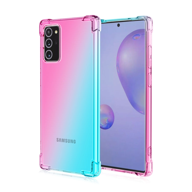 For Samsung Galaxy Note 20 Four-Corner Airbag Shockproof Gradient Color TPU Protective Case