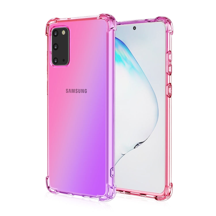 For Samsung Galaxy S20 Four-Corner Airbag Shockproof Gradient Color TPU Protective Case