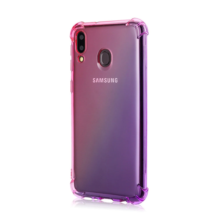 For Samsung Galaxy M20 Four-Corner Airbag Shockproof Gradient Color TPU Protective Case
