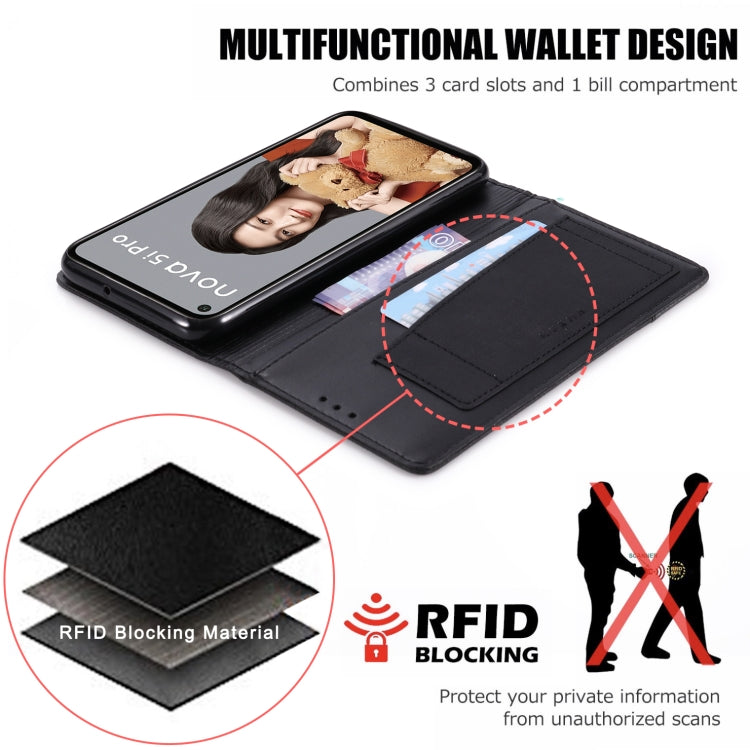 For Huawei Nova 5i Pro MUXMA MX109 Horizontal Flip Leather Case with Holder & Card Slot & Wallet