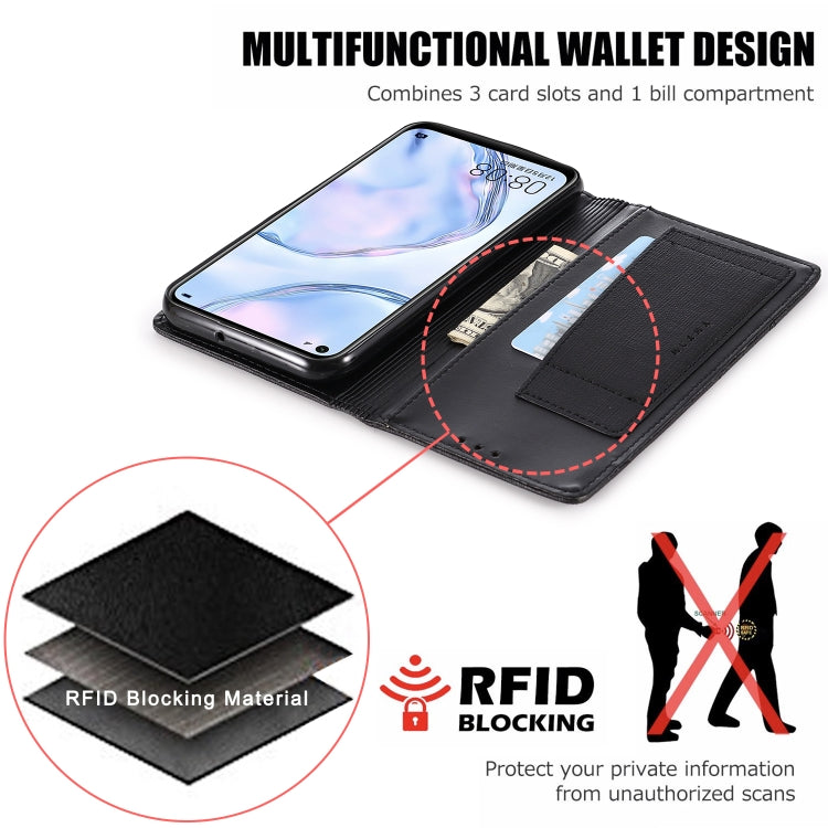 For Huawei Nova 6 SE MUXMA MX109 Horizontal Flip Leather Case with Holder & Card Slot & Wallet