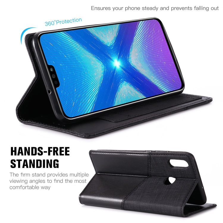 For Huawei Honor 8X MUXMA MX109 Horizontal Flip Leather Case with Holder & Card Slot & Wallet