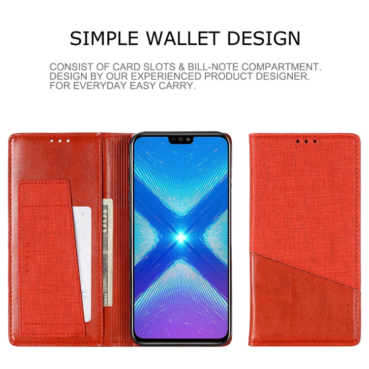For Huawei Honor 8X MUXMA MX109 Horizontal Flip Leather Case with Holder & Card Slot & Wallet