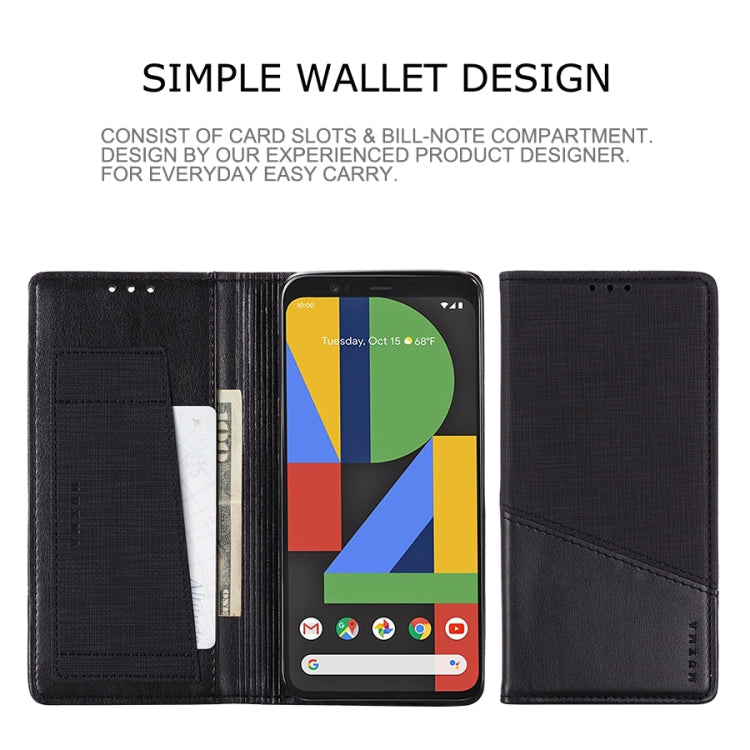 For Google Pixel 4 MUXMA MX109 Horizontal Flip Leather Case with Holder & Card Slot & Wallet
