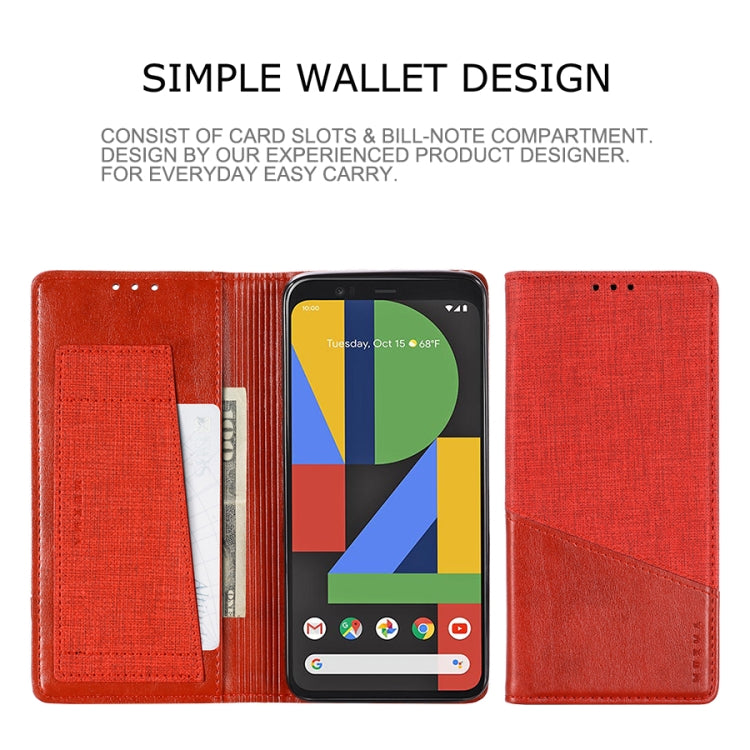 For Google Pixel 4 MUXMA MX109 Horizontal Flip Leather Case with Holder & Card Slot & Wallet