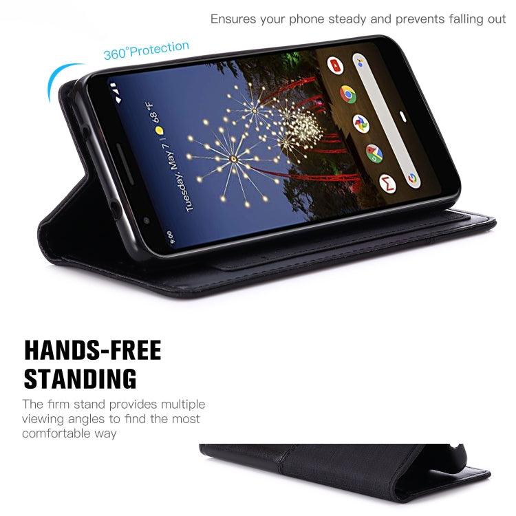 For Google Pixel 3a MUXMA MX109 Horizontal Flip Leather Case with Holder & Card Slot & Wallet