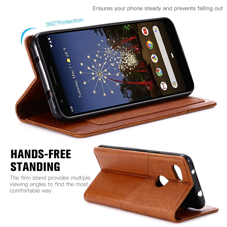 For Google Pixel 3a MUXMA MX109 Horizontal Flip Leather Case with Holder & Card Slot & Wallet