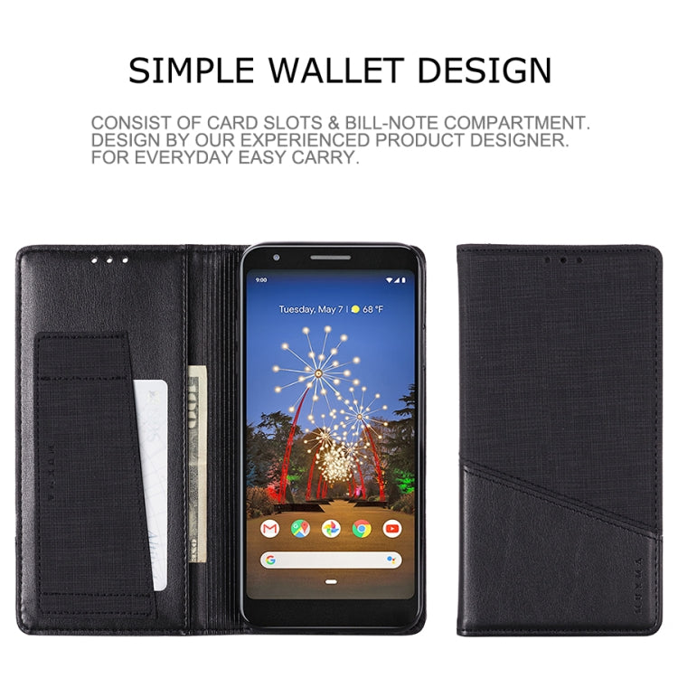 For Google Pixel 3a XL MUXMA MX109 Horizontal Flip Leather Case with Holder & Card Slot & Wallet