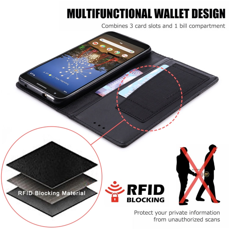 For Google Pixel 3a XL MUXMA MX109 Horizontal Flip Leather Case with Holder & Card Slot & Wallet