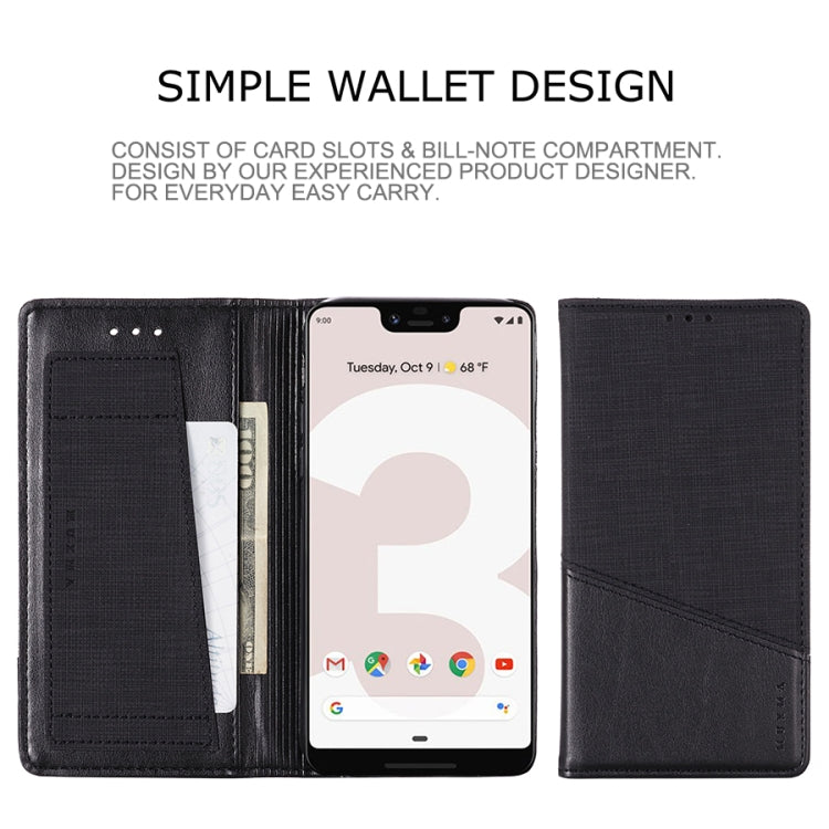 For Google Pixel 3 XL MUXMA MX109 Horizontal Flip Leather Case with Holder & Card Slot & Wallet
