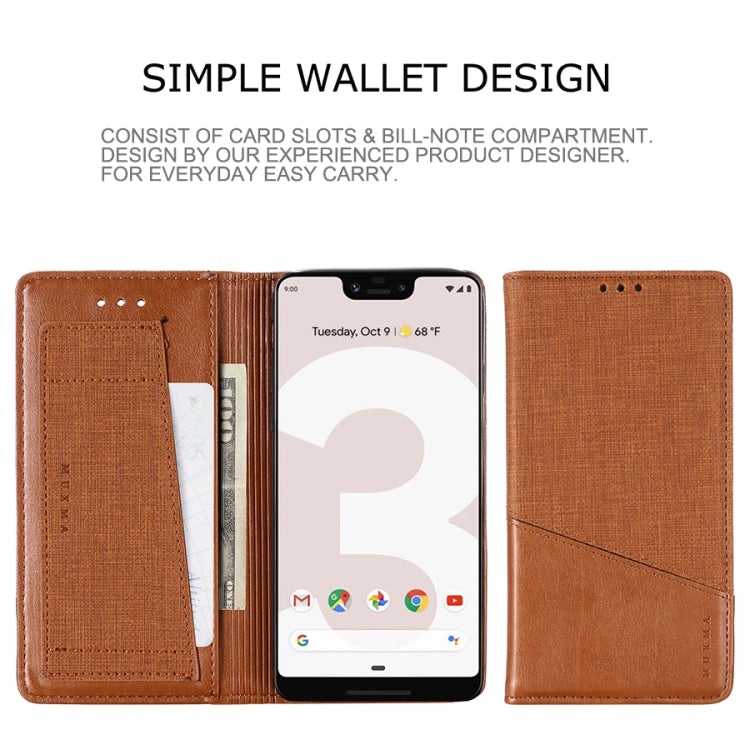For Google Pixel 3 XL MUXMA MX109 Horizontal Flip Leather Case with Holder & Card Slot & Wallet