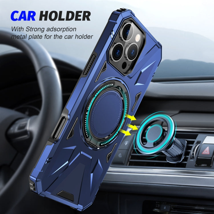 For iPhone 16 Pro Max MagSafe Magnetic Shockproof Phone Case with Ring Holder