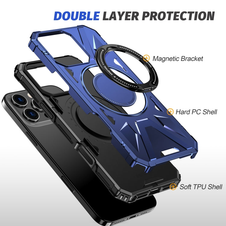 For iPhone 16 Pro Max MagSafe Magnetic Shockproof Phone Case with Ring Holder
