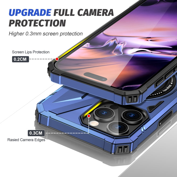 For iPhone 16 Pro Max MagSafe Magnetic Shockproof Phone Case with Ring Holder