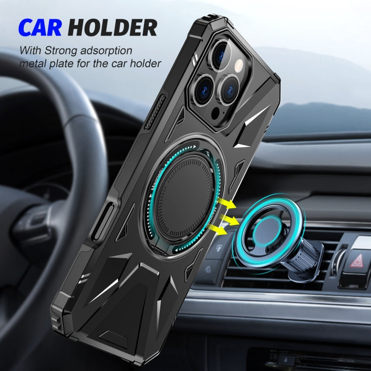 For iPhone 16 Pro Max MagSafe Magnetic Shockproof Phone Case with Ring Holder