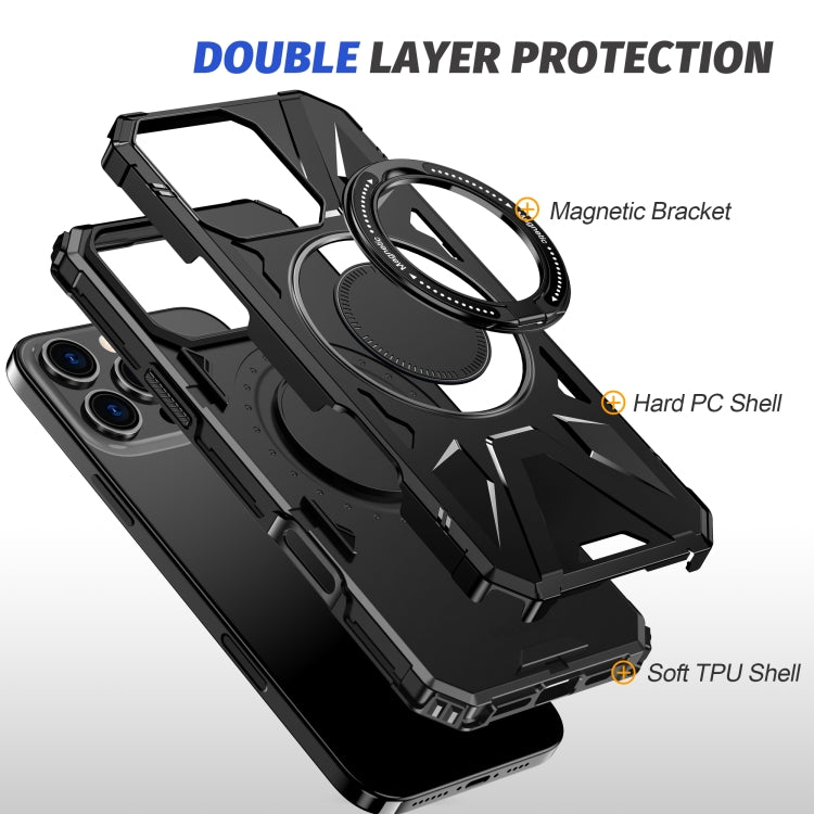 For iPhone 16 Pro Max MagSafe Magnetic Shockproof Phone Case with Ring Holder