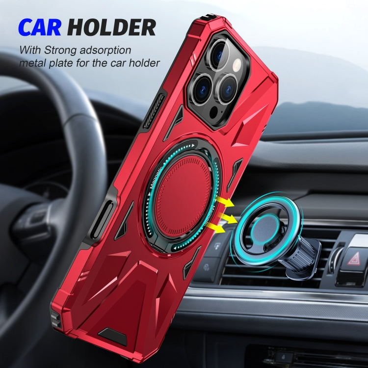 For iPhone 16 Pro Max MagSafe Magnetic Shockproof Phone Case with Ring Holder