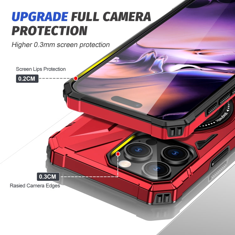 For iPhone 16 Pro Max MagSafe Magnetic Shockproof Phone Case with Ring Holder