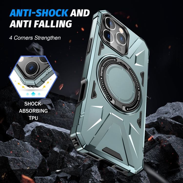 For iPhone 16 Pro Max MagSafe Magnetic Shockproof Phone Case with Ring Holder