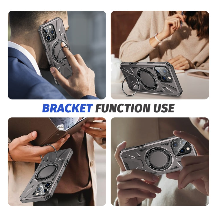 For iPhone 16 Pro Max MagSafe Magnetic Shockproof Phone Case with Ring Holder