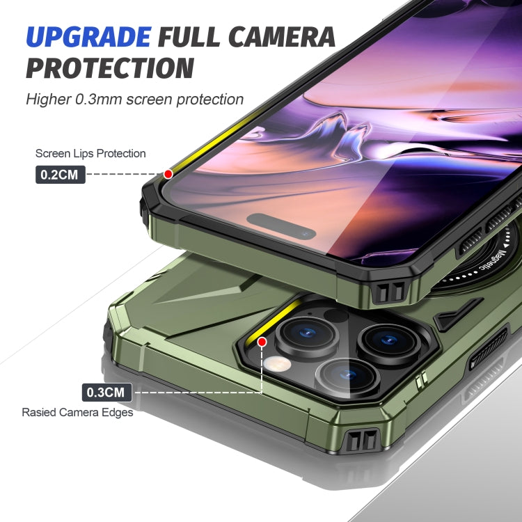 For iPhone 16 Pro Max MagSafe Magnetic Shockproof Phone Case with Ring Holder