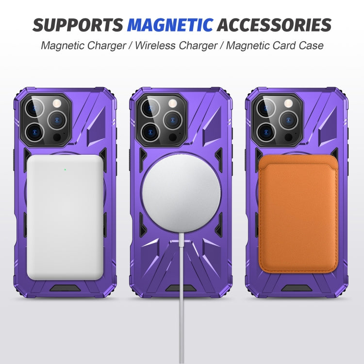 For iPhone 16 Pro Max MagSafe Magnetic Shockproof Phone Case with Ring Holder