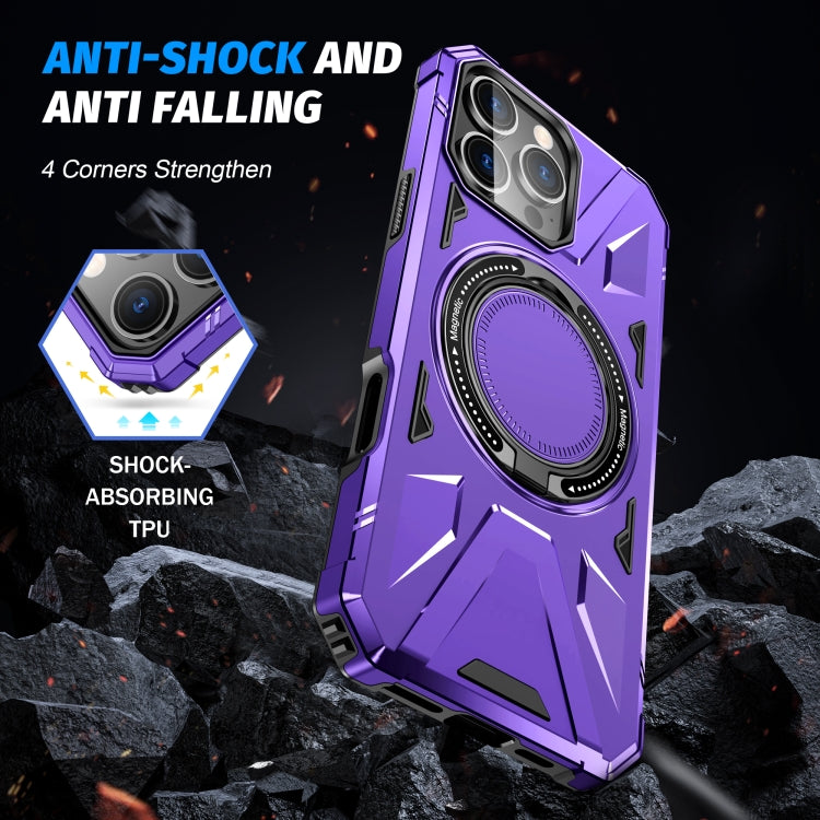 For iPhone 16 Pro Max MagSafe Magnetic Shockproof Phone Case with Ring Holder
