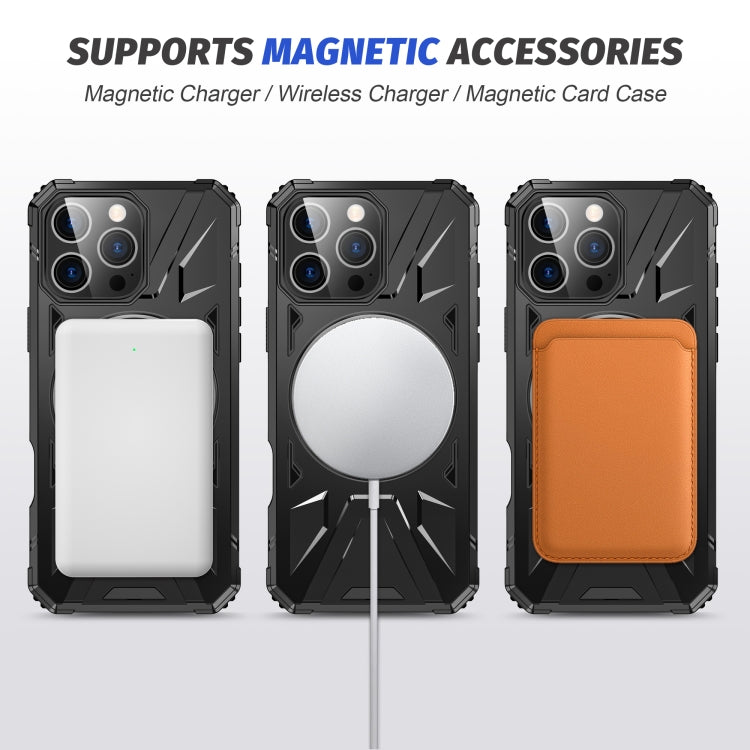For iPhone 16 Pro MagSafe Magnetic Shockproof Phone Case with Ring Holder