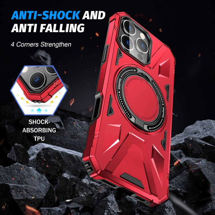 For iPhone 16 Pro MagSafe Magnetic Shockproof Phone Case with Ring Holder