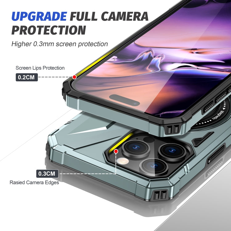 For iPhone 16 Pro MagSafe Magnetic Shockproof Phone Case with Ring Holder