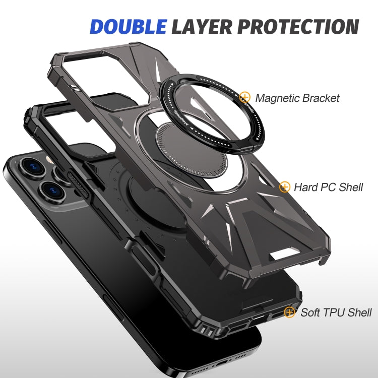 For iPhone 16 Pro MagSafe Magnetic Shockproof Phone Case with Ring Holder