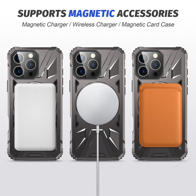 For iPhone 16 Pro MagSafe Magnetic Shockproof Phone Case with Ring Holder