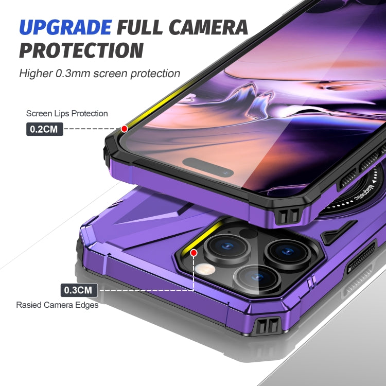 For iPhone 16 Pro MagSafe Magnetic Shockproof Phone Case with Ring Holder