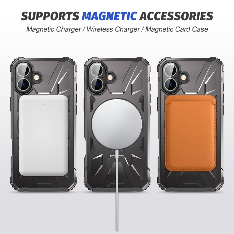 For iPhone 16 MagSafe Magnetic Shockproof Phone Case with Ring Holder