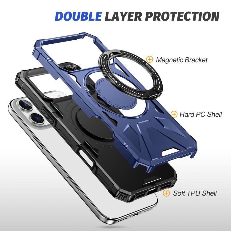 For iPhone 17 Pro Max MagSafe Magnetic Shockproof Phone Case with Ring Holder