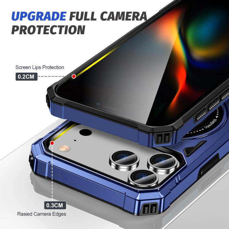 For iPhone 17 Pro Max MagSafe Magnetic Shockproof Phone Case with Ring Holder