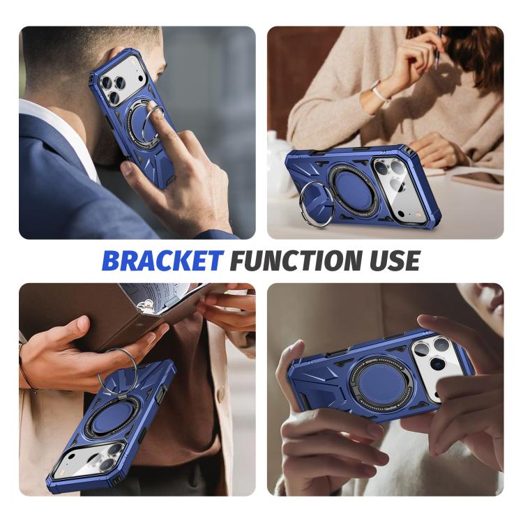 For iPhone 17 Pro Max MagSafe Magnetic Shockproof Phone Case with Ring Holder