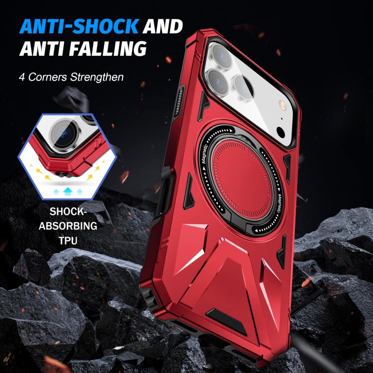 For iPhone 17 Pro Max MagSafe Magnetic Shockproof Phone Case with Ring Holder