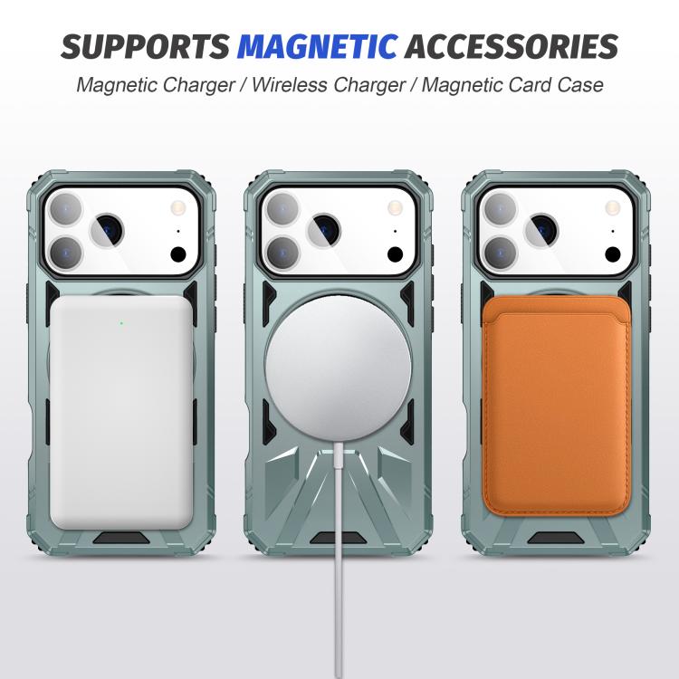 For iPhone 17 Pro Max MagSafe Magnetic Shockproof Phone Case with Ring Holder