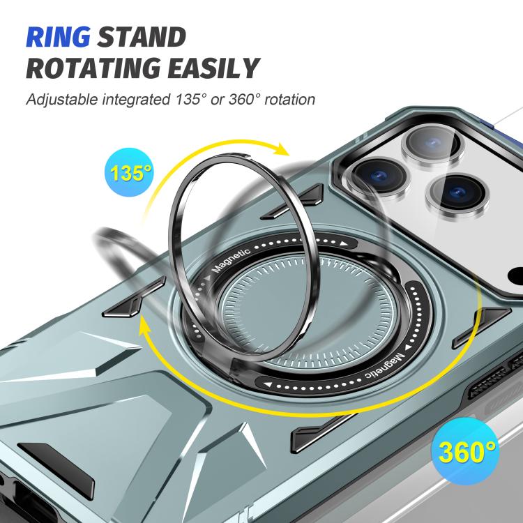 For iPhone 17 Pro Max MagSafe Magnetic Shockproof Phone Case with Ring Holder