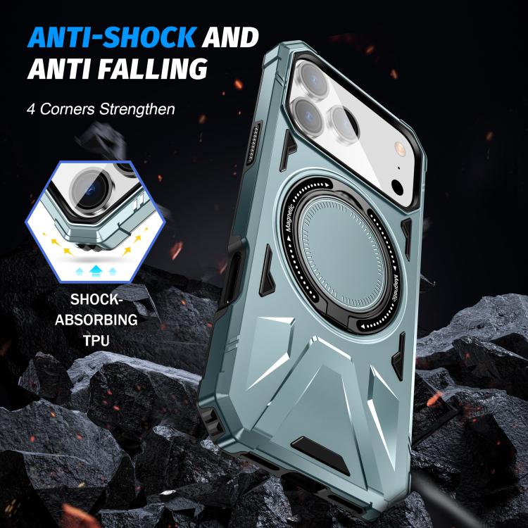 For iPhone 17 Pro Max MagSafe Magnetic Shockproof Phone Case with Ring Holder