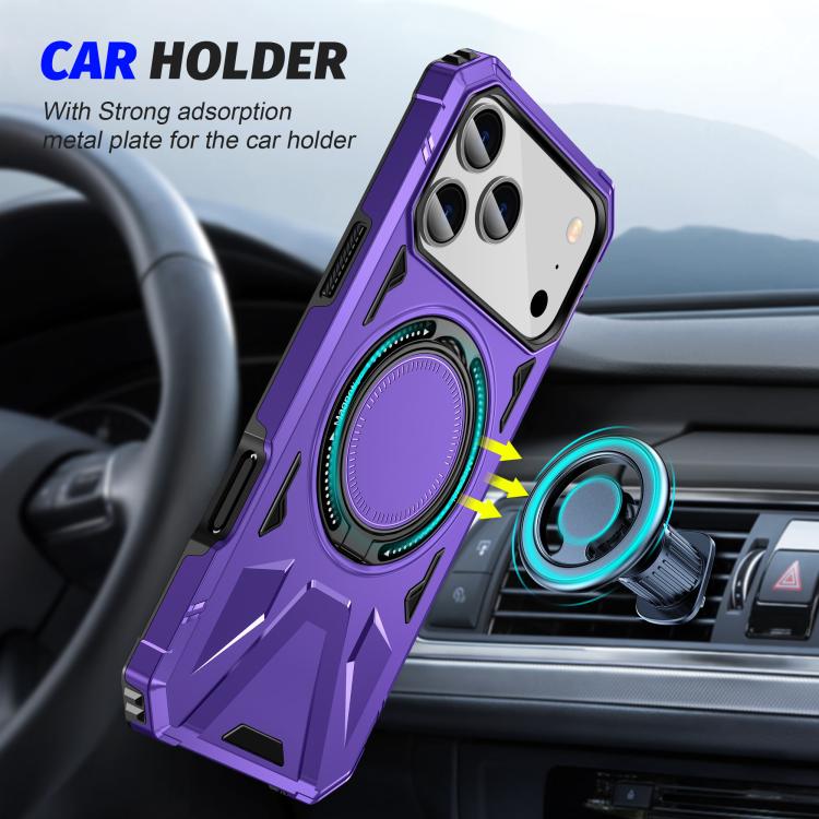 For iPhone 17 Pro Max MagSafe Magnetic Shockproof Phone Case with Ring Holder