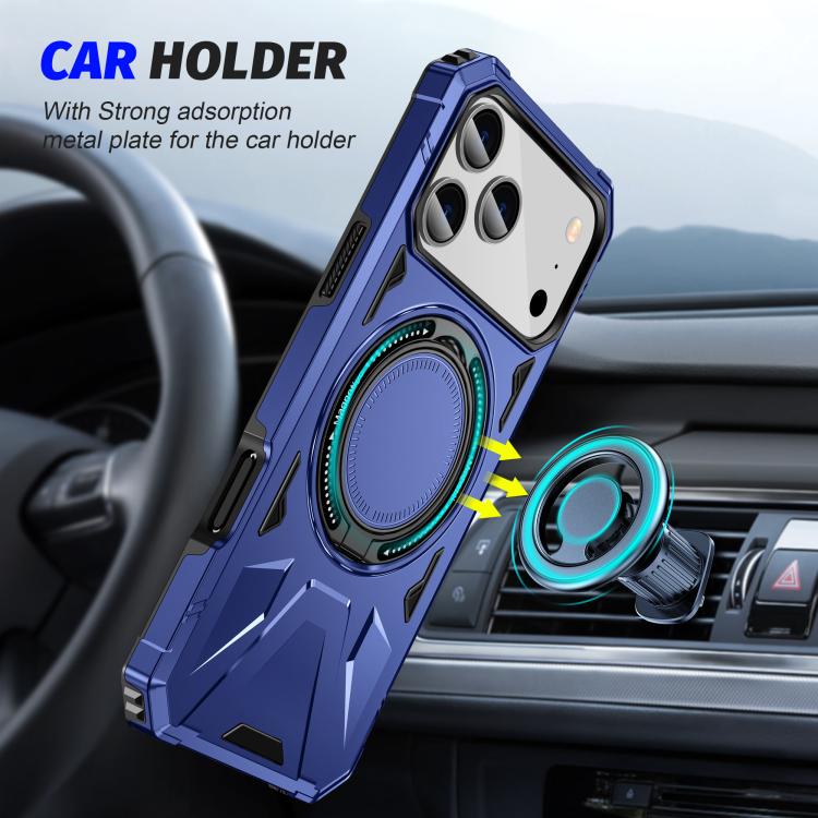 For iPhone 17 Pro MagSafe Magnetic Shockproof Phone Case with Ring Holder