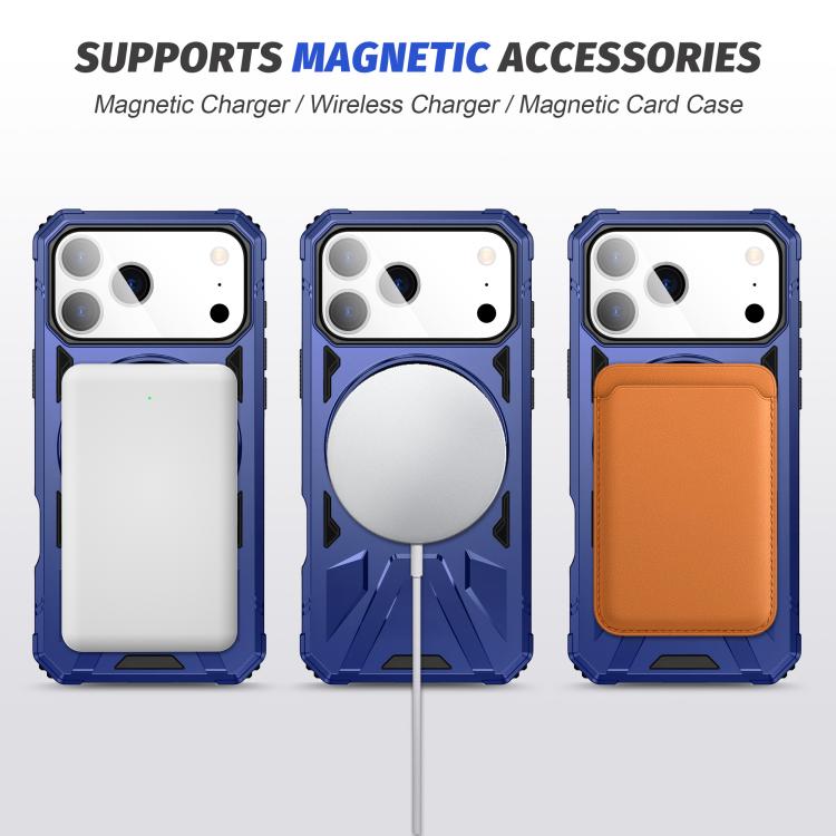 For iPhone 17 Pro MagSafe Magnetic Shockproof Phone Case with Ring Holder