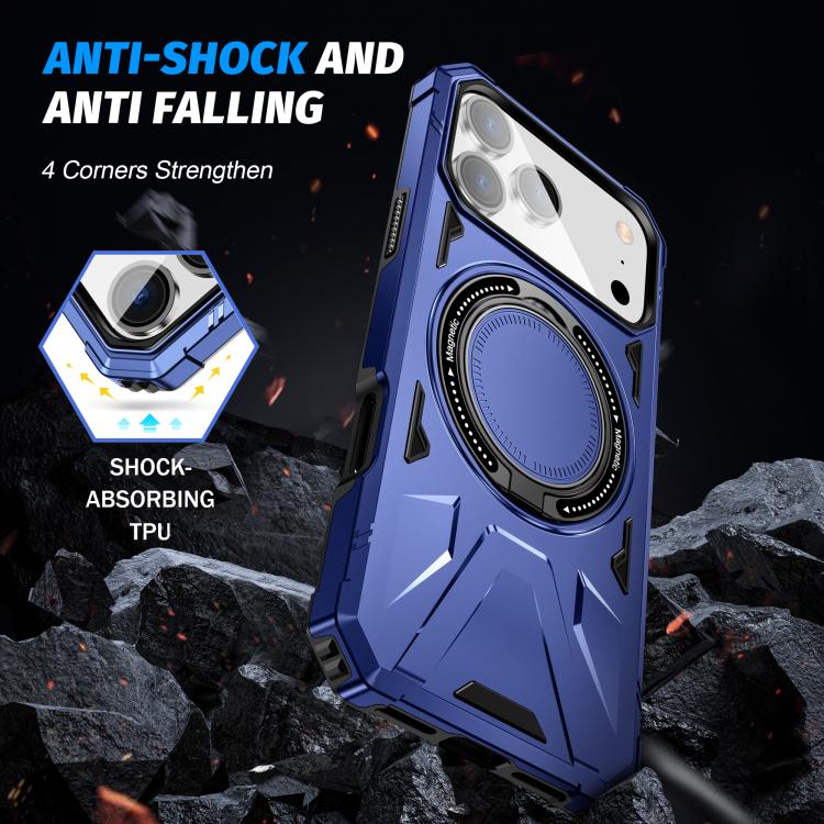 For iPhone 17 Pro MagSafe Magnetic Shockproof Phone Case with Ring Holder