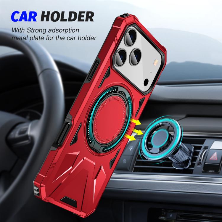 For iPhone 17 Pro MagSafe Magnetic Shockproof Phone Case with Ring Holder