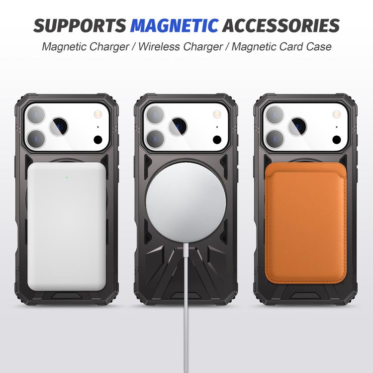 For iPhone 17 Pro MagSafe Magnetic Shockproof Phone Case with Ring Holder