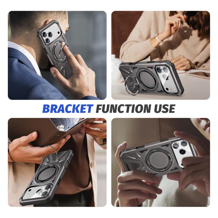 For iPhone 17 Pro MagSafe Magnetic Shockproof Phone Case with Ring Holder