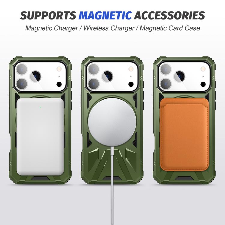 For iPhone 17 Pro MagSafe Magnetic Shockproof Phone Case with Ring Holder