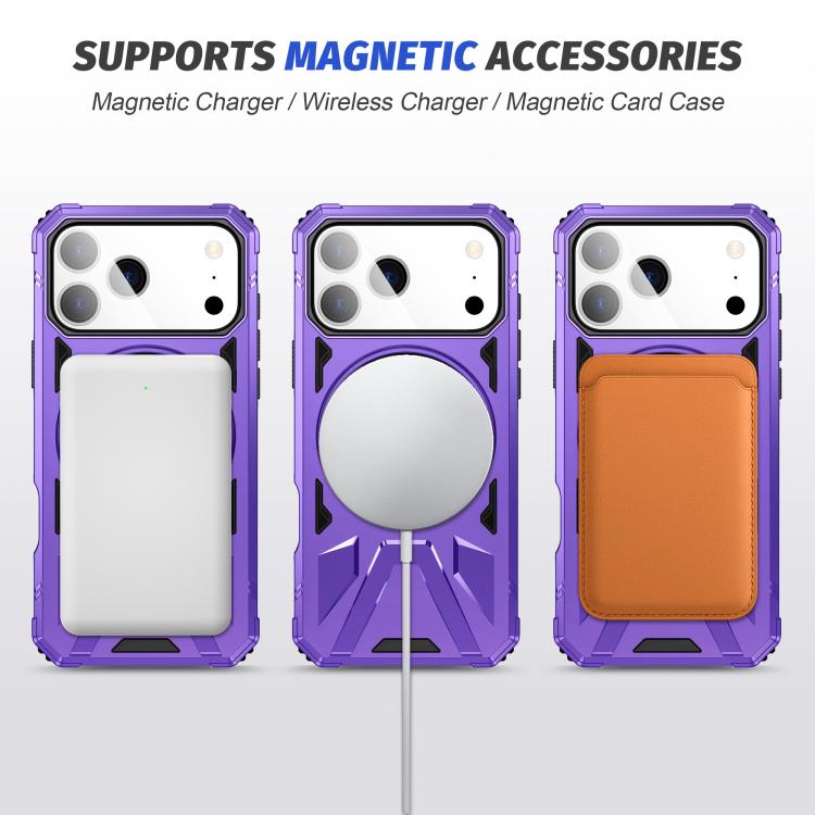 For iPhone 17 Pro MagSafe Magnetic Shockproof Phone Case with Ring Holder